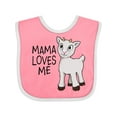 thumbnail image 1 of Inktastic Mama Loves Me Cute Goat Boys or Girls Baby Bib, 1 of 4