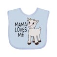 thumbnail image 1 of Inktastic Mama Loves Me Cute Goat Boys or Girls Baby Bib, 1 of 4