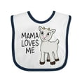 thumbnail image 1 of Inktastic Mama Loves Me Cute Goat Boys or Girls Baby Bib, 1 of 4