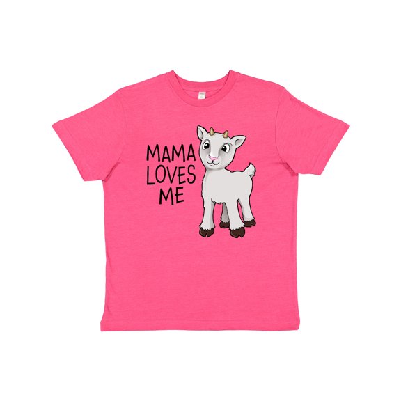 Inktastic Mama Loves Me- cute goat Youth T-Shirt