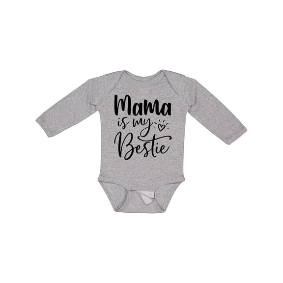 Inktastic Mama is My Bestie Boys or Girls Long Sleeve Baby Bodysuit