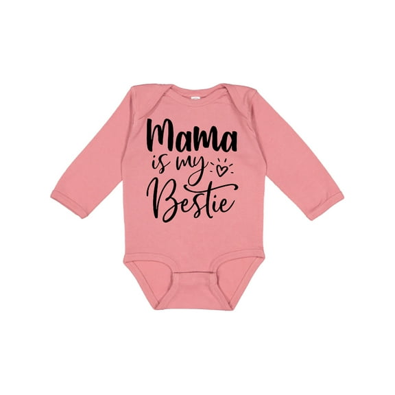 Inktastic Mama is My Bestie Boys or Girls Long Sleeve Baby Bodysuit