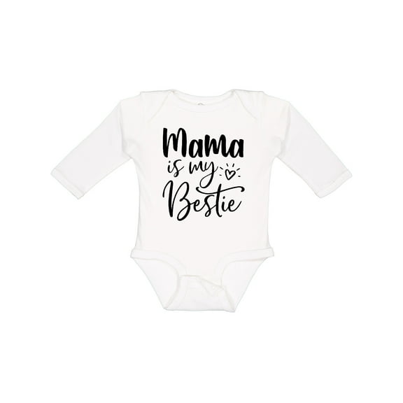 Inktastic Mama is My Bestie Boys or Girls Long Sleeve Baby Bodysuit