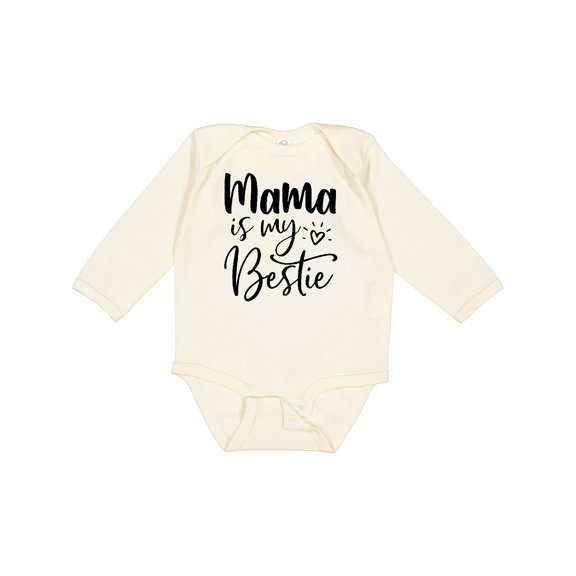 Inktastic Mama is My Bestie Boys or Girls Long Sleeve Baby Bodysuit