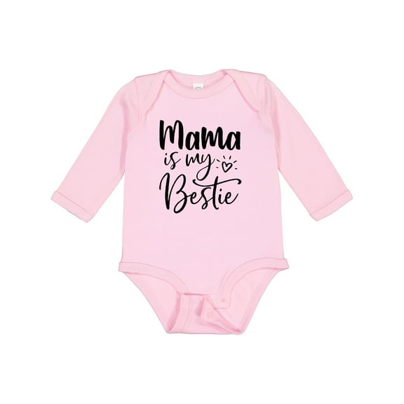 Inktastic Mama is My Bestie Boys or Girls Long Sleeve Baby Bodysuit