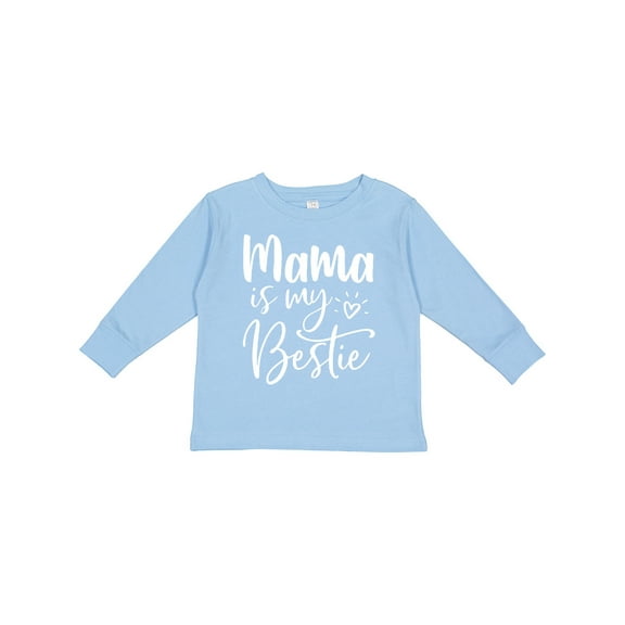 Inktastic Mama is My Bestie Boys or Girls Long Sleeve Toddler T-Shirt
