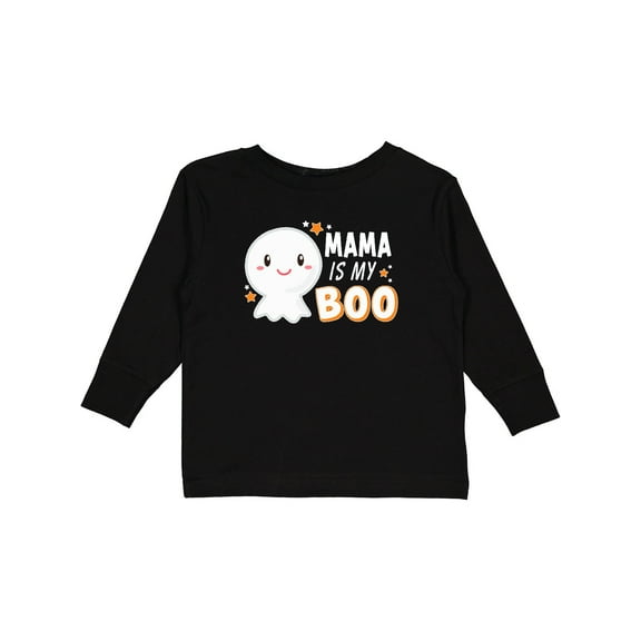 Inktastic Mama is My Boo with Cute Ghost Boys or Girls Long Sleeve Toddler T-Shirt