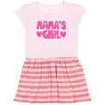 thumbnail image 1 of Inktastic Mama's Girl Pink with Hearts Gift Toddler Girl Dress, 1 of 4