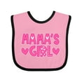 thumbnail image 1 of Inktastic Mama's Girl Pink with Hearts Girls Baby Bib, 1 of 4