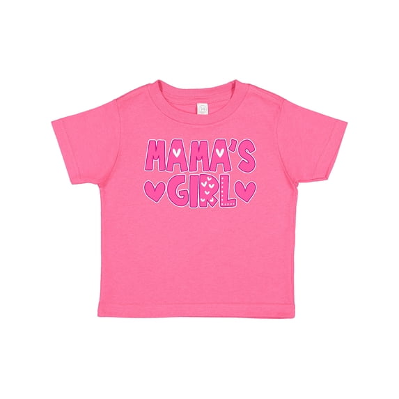 Inktastic Mama's Girl Pink with Hearts Girls Baby T-Shirt