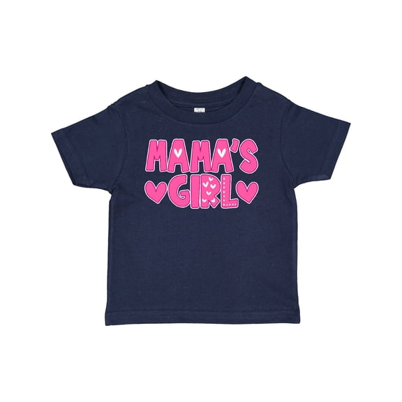 Inktastic Mama's Girl Pink with Hearts Girls Baby T-Shirt