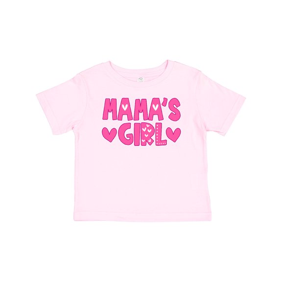 Inktastic Mama's Girl Pink with Hearts Girls Baby T-Shirt