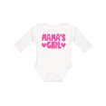thumbnail image 1 of Inktastic Mama's Girl Pink with Hearts Girls Long Sleeve Baby Bodysuit, 1 of 5