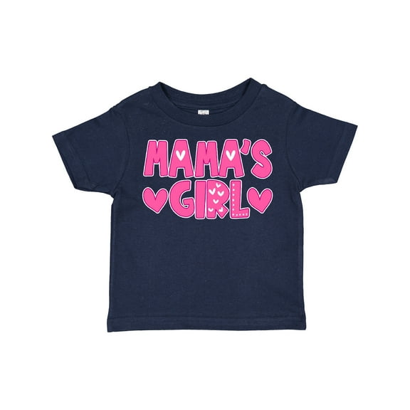 Inktastic Mama's Girl Pink with Hearts Girls Toddler T-Shirt