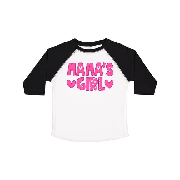 Inktastic Mama's Girl Pink with Hearts Girls Toddler T-Shirt