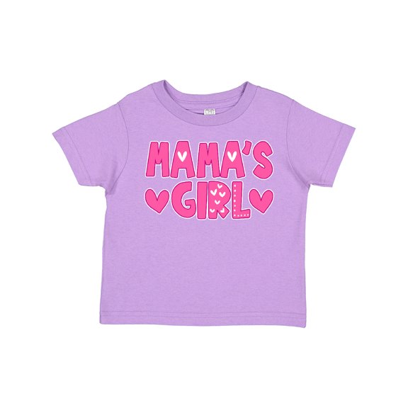 Inktastic Mama's Girl Pink with Hearts Girls Toddler T-Shirt