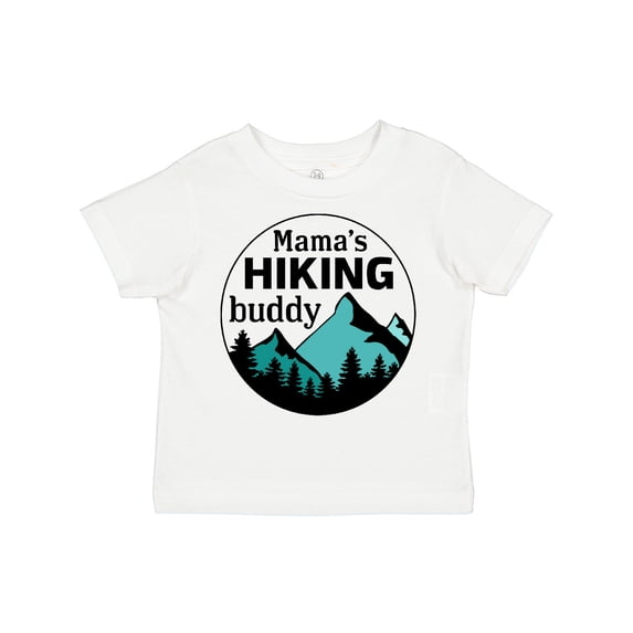 Inktastic Mama's Hiking Buddy with Mountains and Trees Boys or Girls Toddler T-Shirt