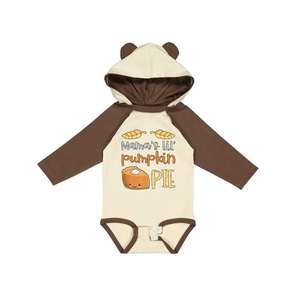 Inktastic Mama's Lil' Pumpkin Pie Cute Baby Thanksgiving Design Boys or Girls Long Sleeve Baby Bodysuit