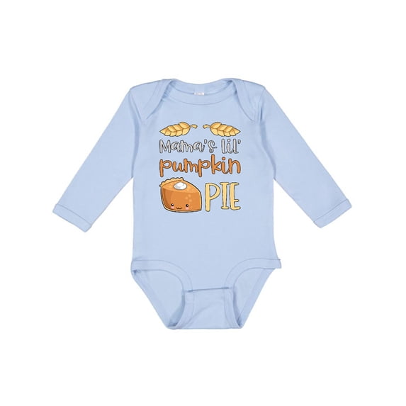 Inktastic Mama's Lil' Pumpkin Pie Cute Baby Thanksgiving Design Boys or Girls Long Sleeve Baby Bodysuit