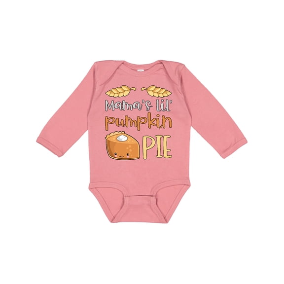 Inktastic Mama's Lil' Pumpkin Pie Cute Baby Thanksgiving Design Boys or Girls Long Sleeve Baby Bodysuit