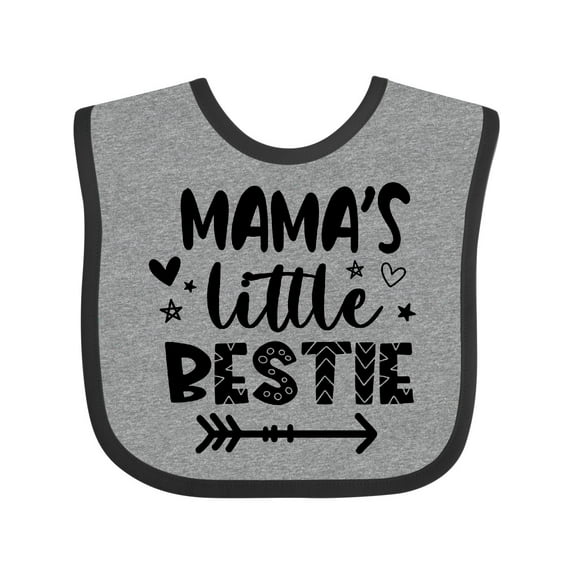 Inktastic Mama's Little Bestie with Arrow and Hearts Boys or Girls Baby Bib