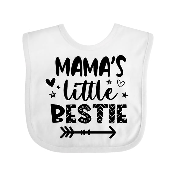 Inktastic Mama's Little Bestie with Arrow and Hearts Boys or Girls Baby Bib