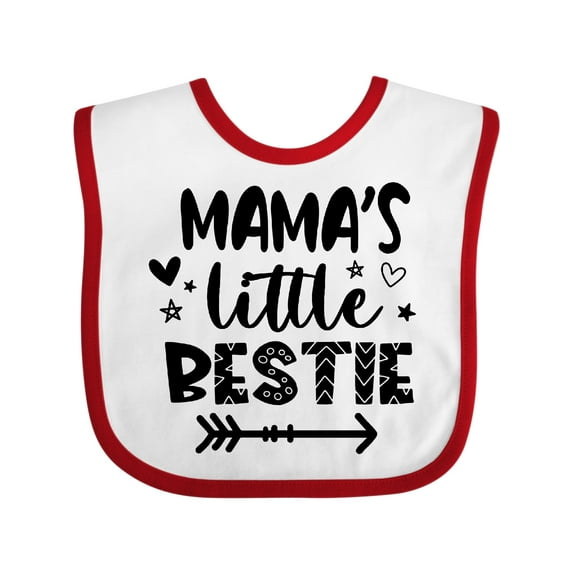 Inktastic Mama's Little Bestie with Arrow and Hearts Boys or Girls Baby Bib