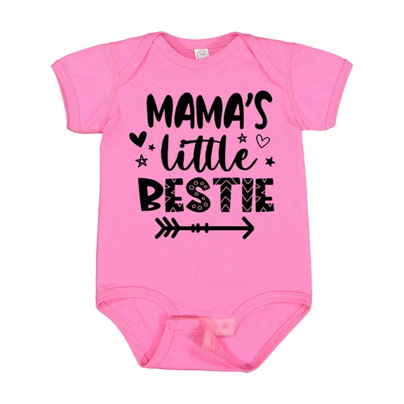 Inktastic Mama's Little Bestie with Arrow and Hearts Boys or Girls Baby Bodysuit
