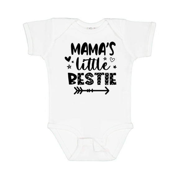 Inktastic Mama's Little Bestie with Arrow and Hearts Boys or Girls Baby Bodysuit