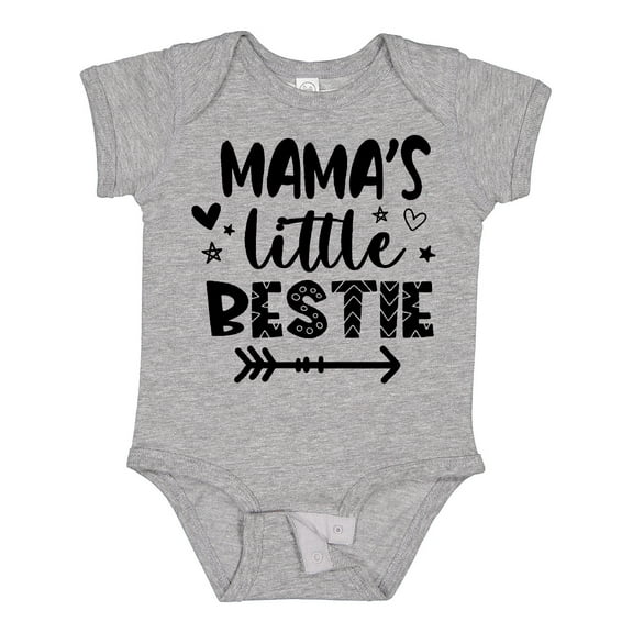 Inktastic Mama's Little Bestie with Arrow and Hearts Boys or Girls Baby Bodysuit