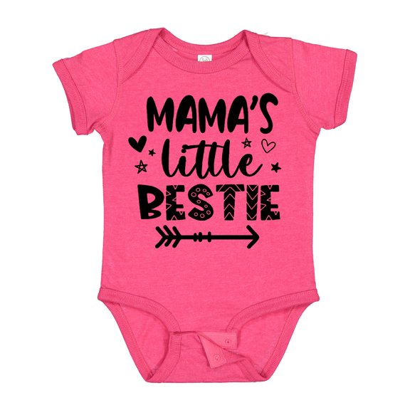 Inktastic Mama's Little Bestie with Arrow and Hearts Boys or Girls Baby Bodysuit