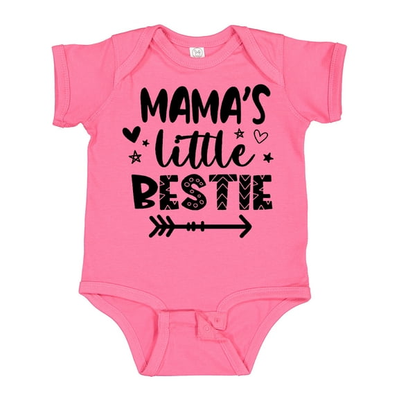 Inktastic Mama's Little Bestie with Arrow and Hearts Boys or Girls Baby Bodysuit