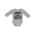 thumbnail image 1 of Inktastic Mama's Little Bestie with Arrow and Hearts Boys or Girls Long Sleeve Baby Bodysuit, 1 of 5