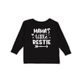 thumbnail image 1 of Inktastic Mama's Little Bestie with Arrow and Hearts Boys or Girls Long Sleeve Toddler T-Shirt, 1 of 5
