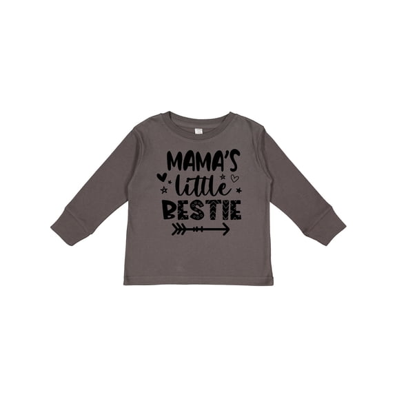Inktastic Mama's Little Bestie with Arrow and Hearts Boys or Girls Long Sleeve Toddler T-Shirt