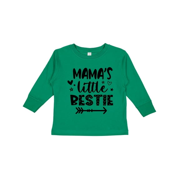 Inktastic Mama's Little Bestie with Arrow and Hearts Boys or Girls Long Sleeve Toddler T-Shirt