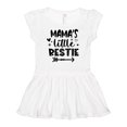 thumbnail image 1 of Inktastic Mama's Little Bestie with Arrow and Hearts Girls Baby Dress, 1 of 5