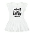 thumbnail image 1 of Inktastic Mama's Little Bestie with Arrow and Hearts Girls Toddler Dress, 1 of 5