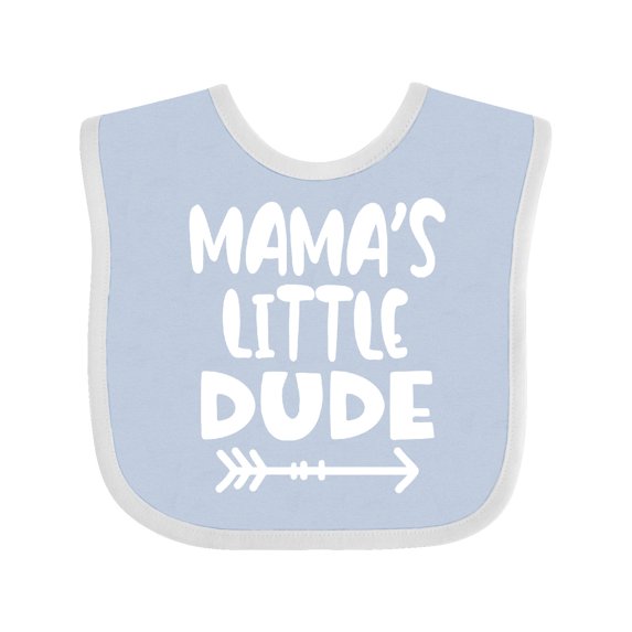 Inktastic Mama's Little Dude with Arrow Boys Baby Bib