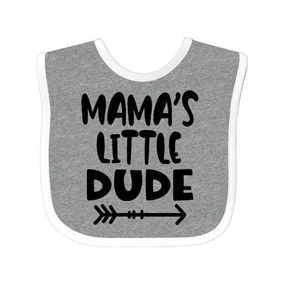Inktastic Mama's Little Dude with Arrow Boys Baby Bib