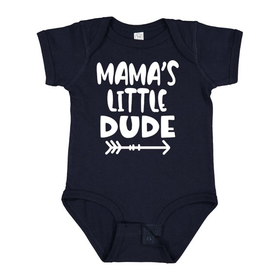 Inktastic Mama's Little Dude with Arrow Boys Baby Bodysuit