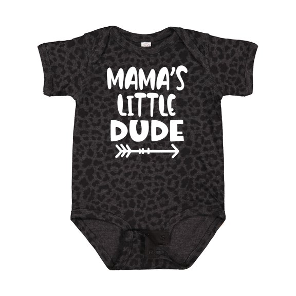 Inktastic Mama's Little Dude with Arrow Boys Baby Bodysuit