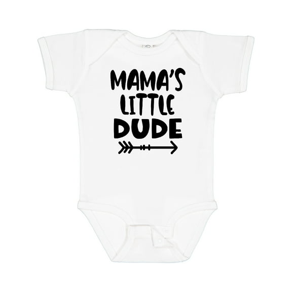 Inktastic Mama's Little Dude with Arrow Boys Baby Bodysuit