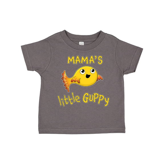 Inktastic Mama's Little Guppy Cute Yellow Fish Boys or Girls Toddler T-Shirt