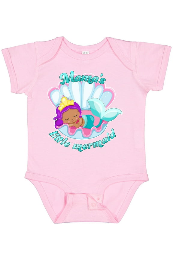 Mama's Little Mermaid Girls Baby Bodysuit