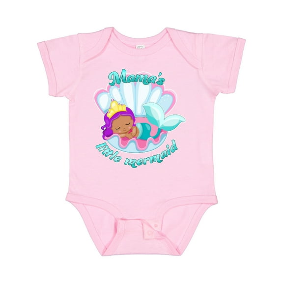 Inktastic Mama's Little Mermaid Girls Baby Bodysuit