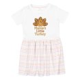 thumbnail image 1 of Inktastic Mama's Little Turkey Thanksgiving Baby Girls Toddler Dress, 1 of 5