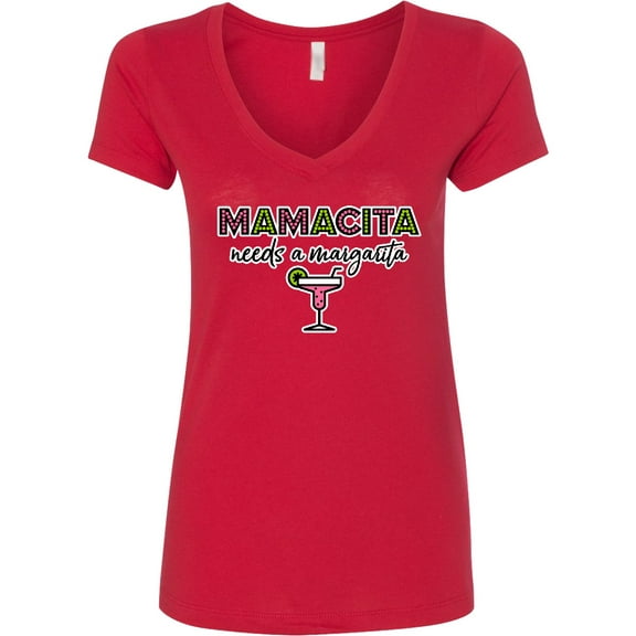 Inktastic Mamacita Margarita Women's V-Neck T-Shirt