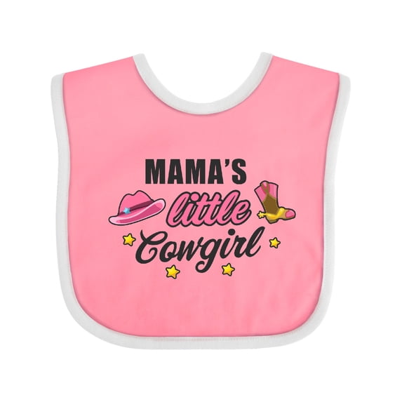 Inktastic Mamas Little Cowgirl with Cowgirl Hat and Boots Girls Baby Bib
