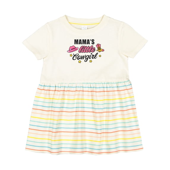 Inktastic Mamas Little Cowgirl with Cowgirl Hat and Boots Girls Baby Dress